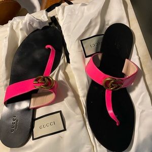 Gucci Fuchsia neon pink thong